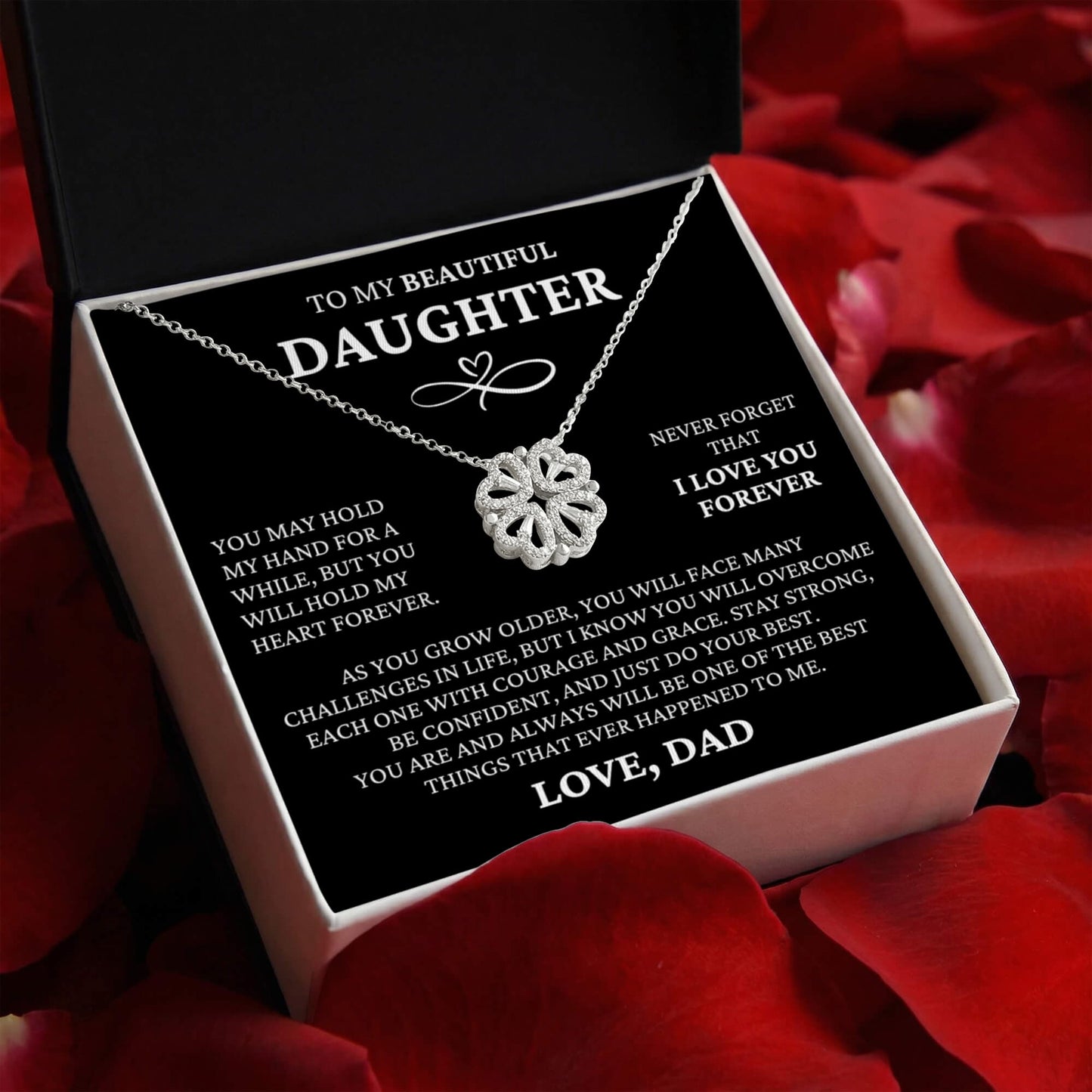 Four Necklace - To My Beautiful Daughter "Just Do Your Best"