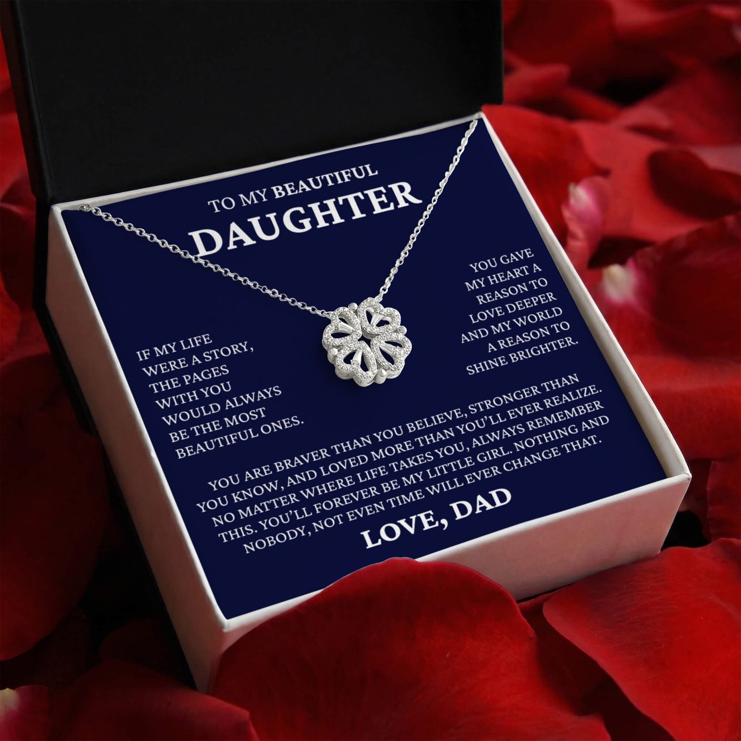 Four Heart Necklace - To My Beautiful Daughter