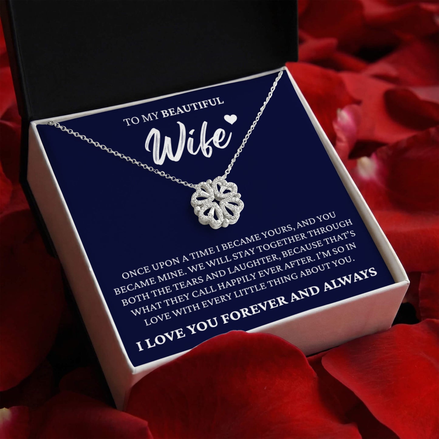 Four Heart Necklace - To My Beautiful Wife