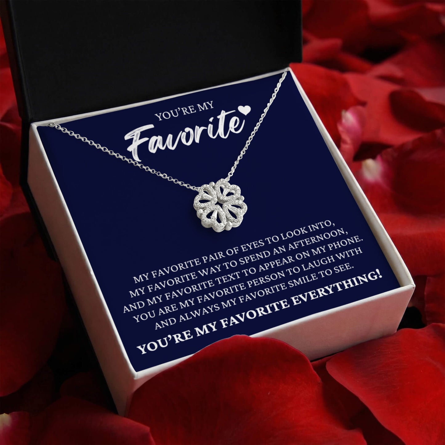 Four Heart Necklace - You're My Favorite