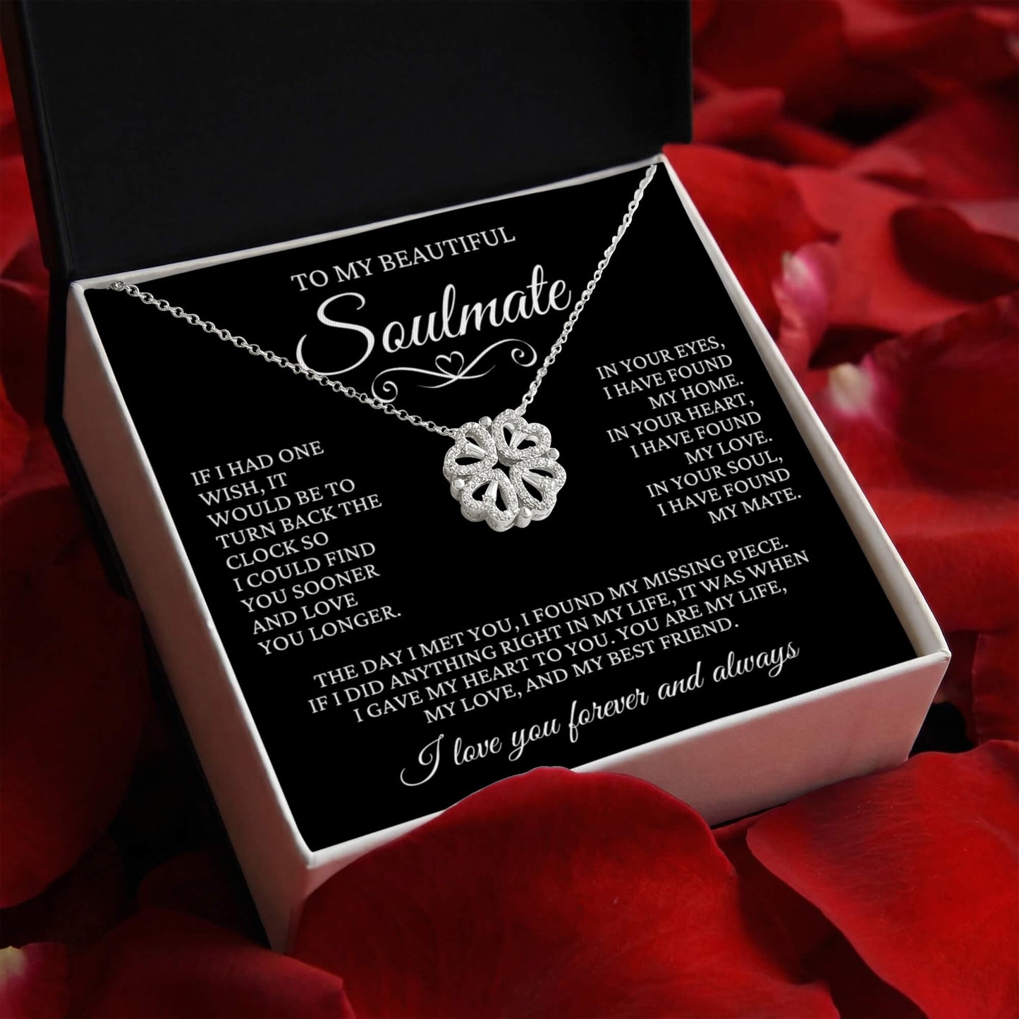 Four Heart Necklace - To My Beautiful Soulmate
