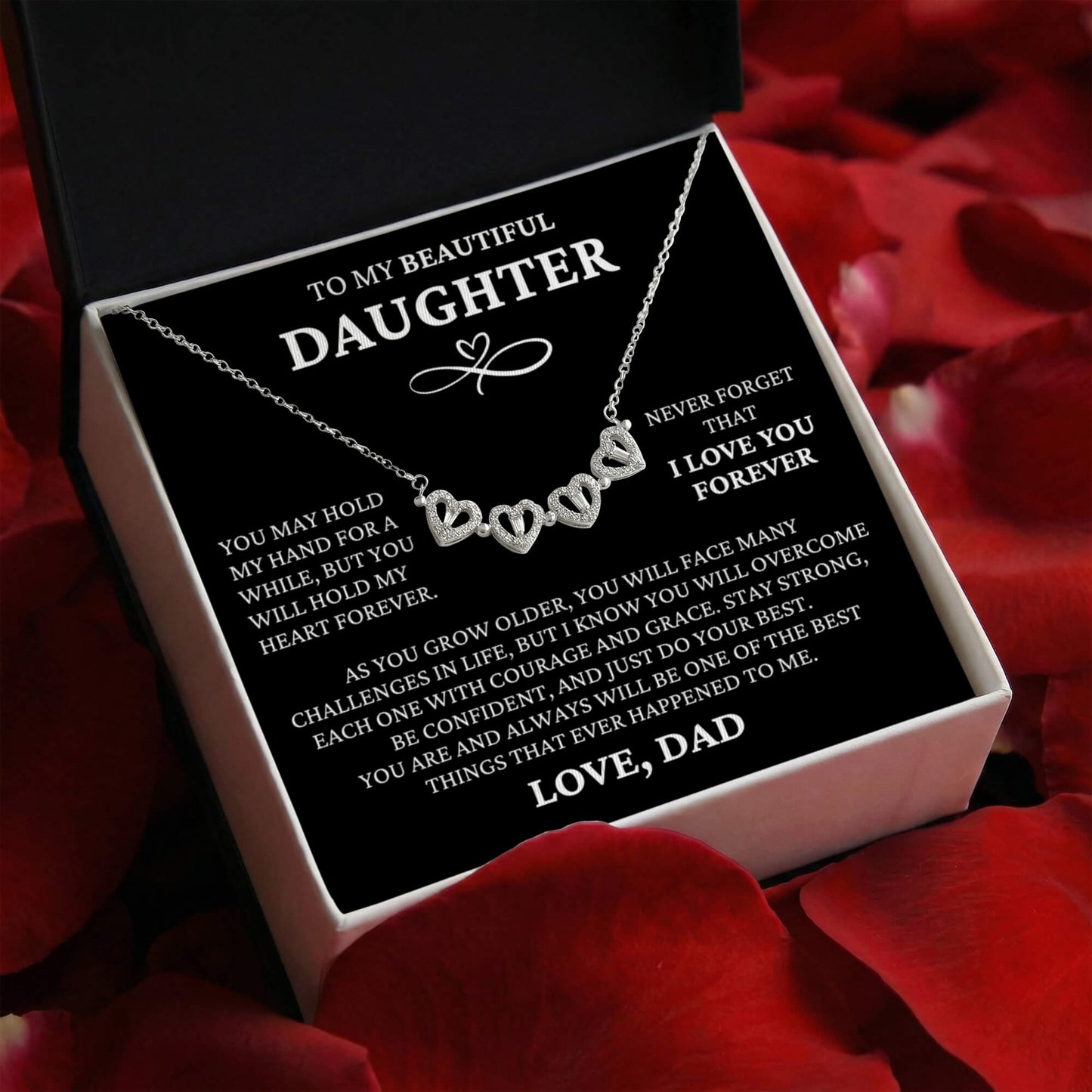 Four Necklace - To My Beautiful Daughter "Just Do Your Best"