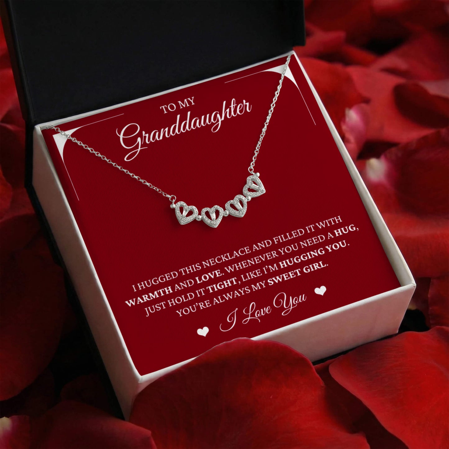 Four Heart Necklace - To My Granddaughter "