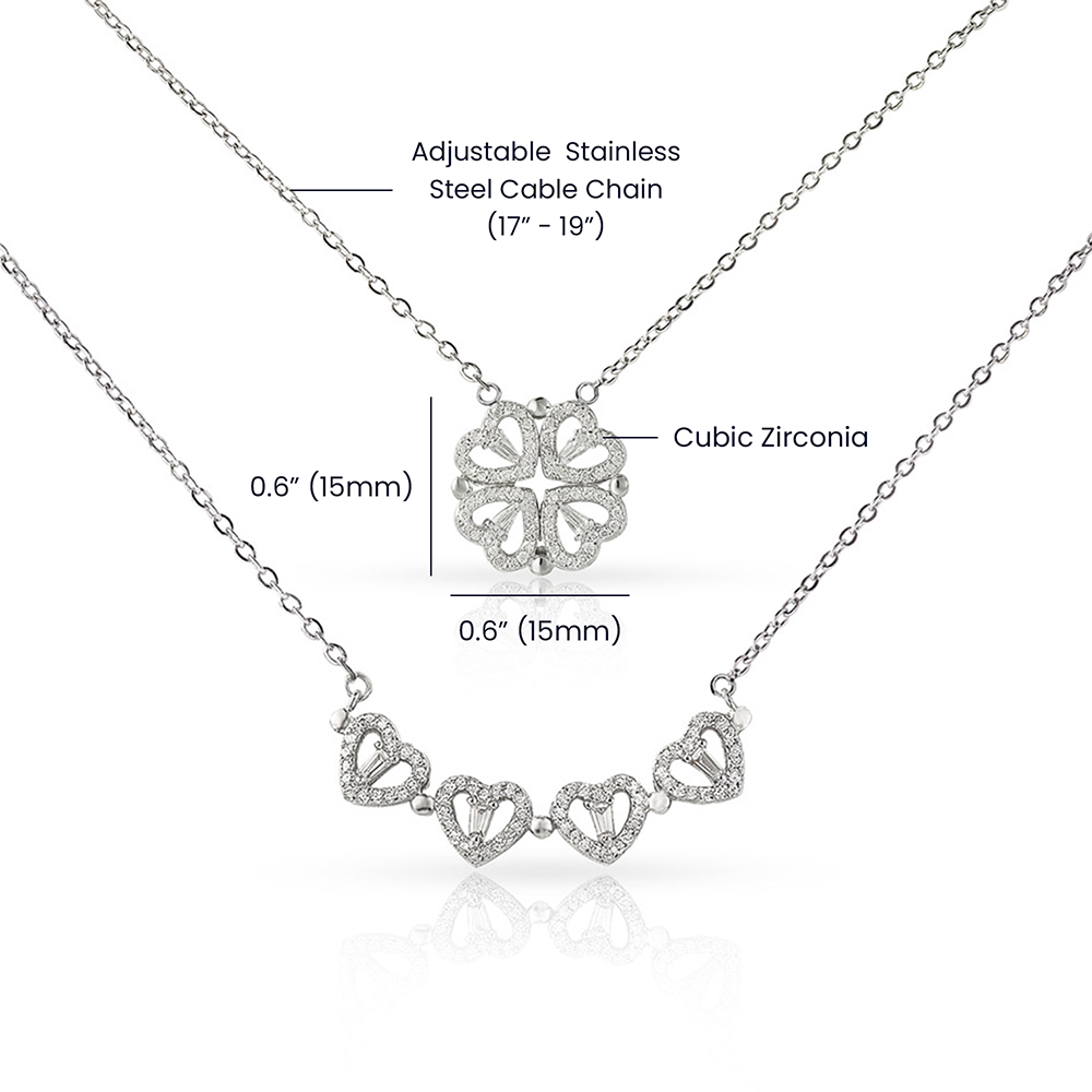Four Necklace - To My Beautiful Daughter "I'll Be Always Right Here For You"