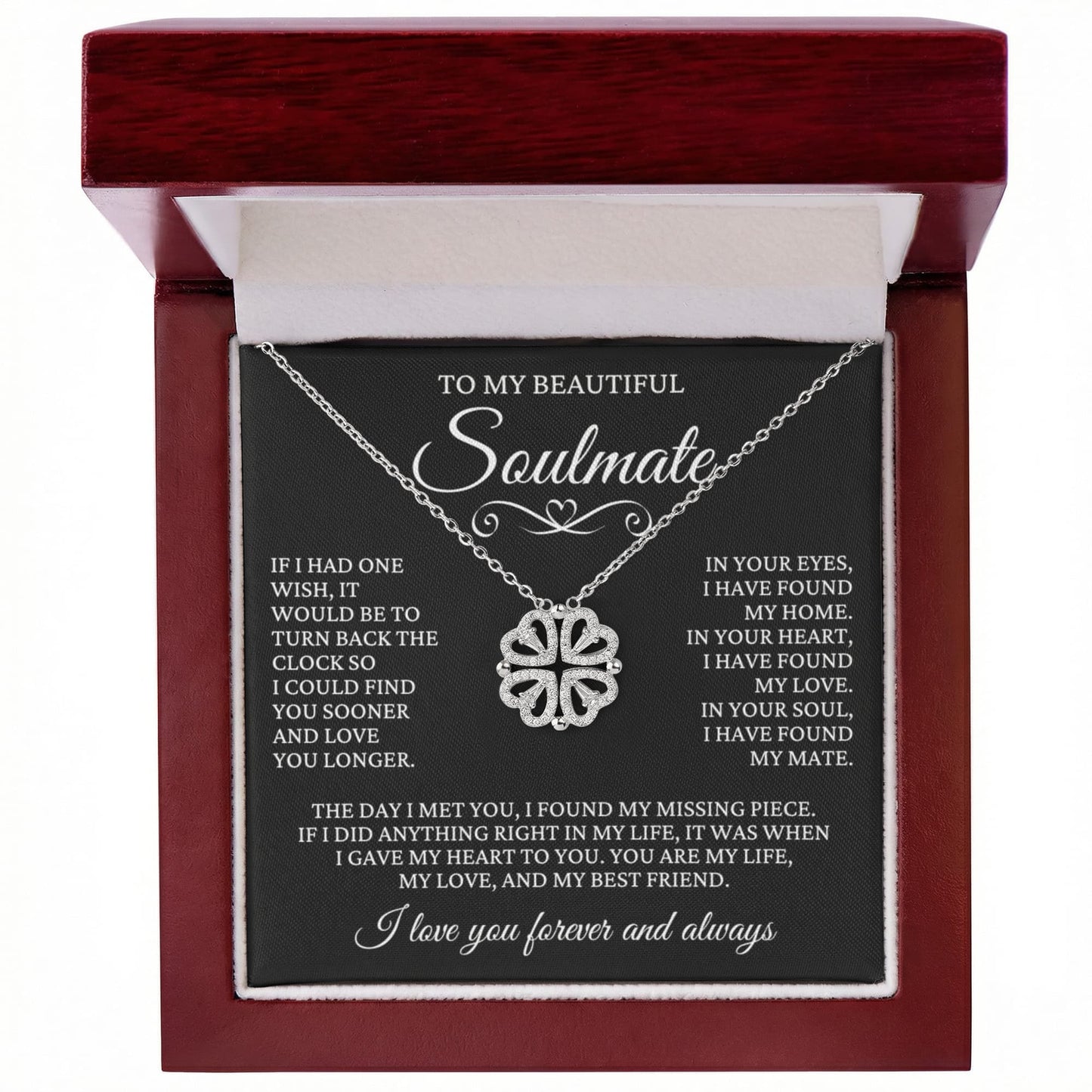 Four Heart Necklace - To My Beautiful Soulmate
