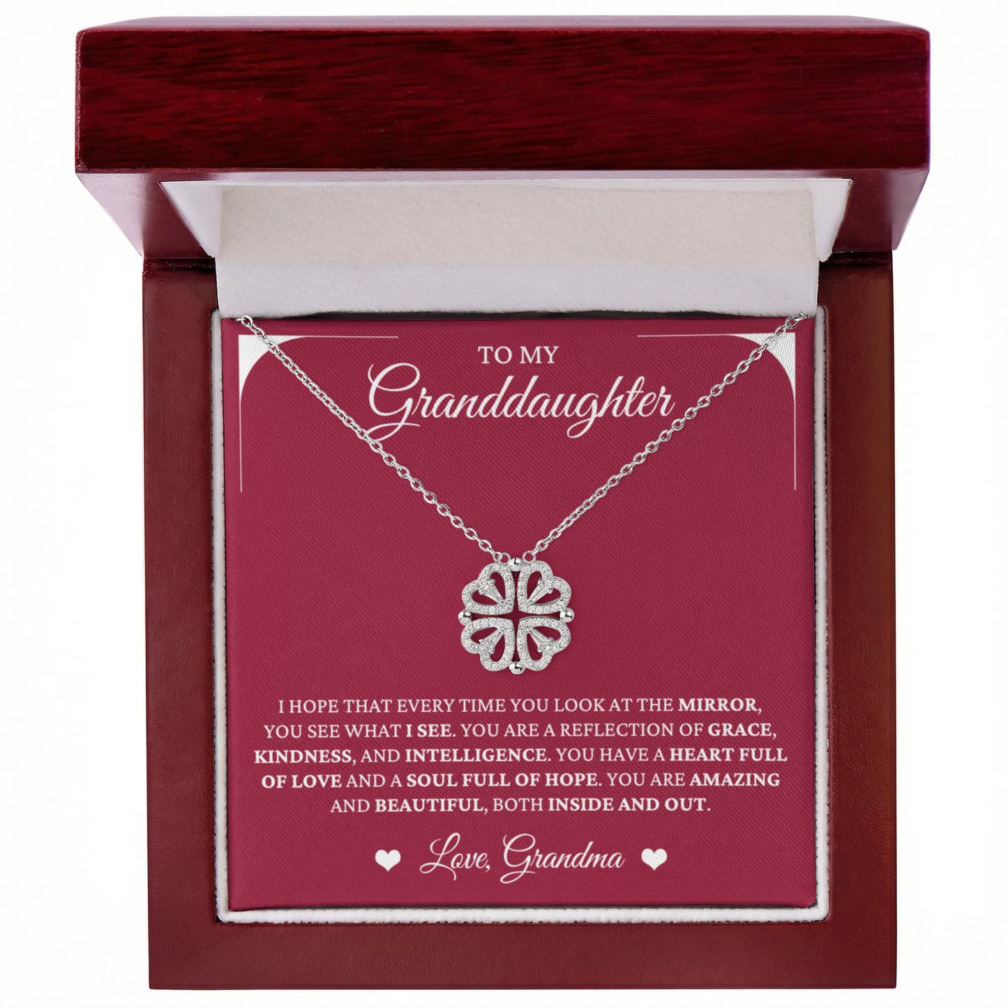 Four Heart Necklace - To My Granddaughter