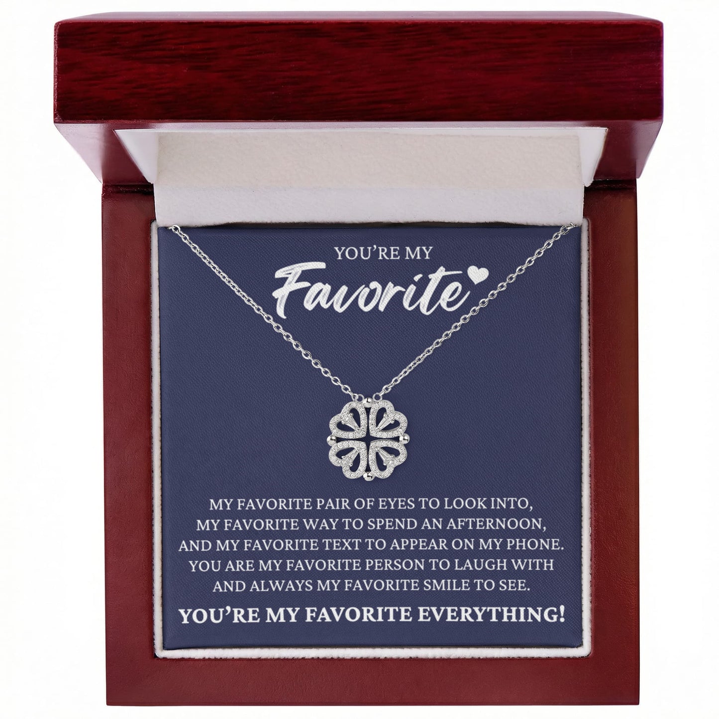 Four Heart Necklace - You're My Favorite