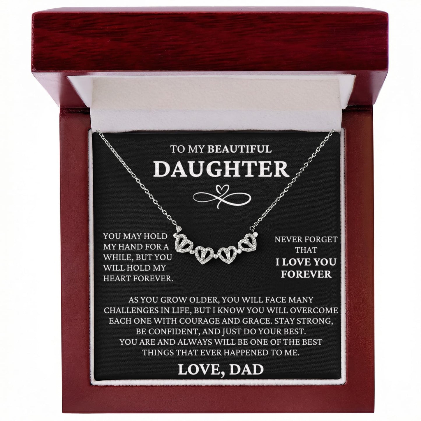 Four Necklace - To My Beautiful Daughter "Just Do Your Best"
