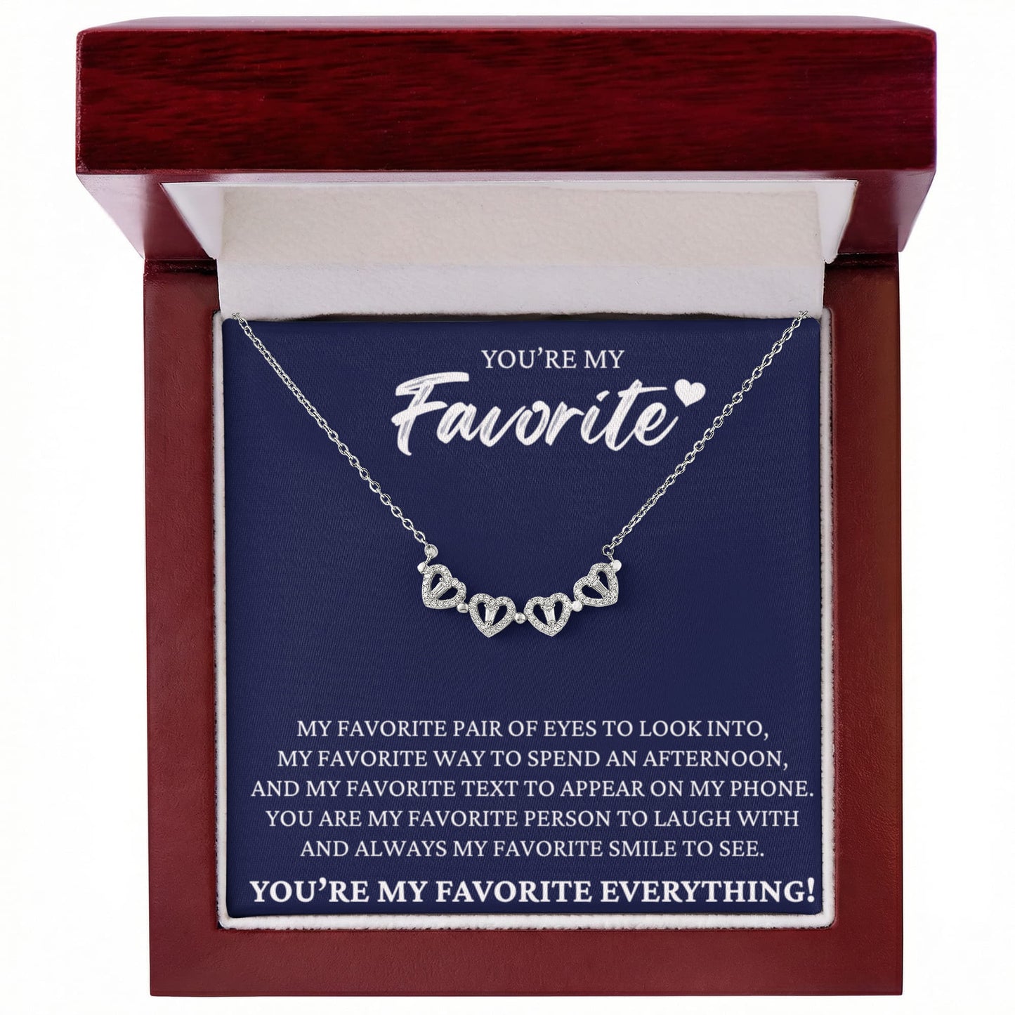 Four Heart Necklace - You're My Favorite