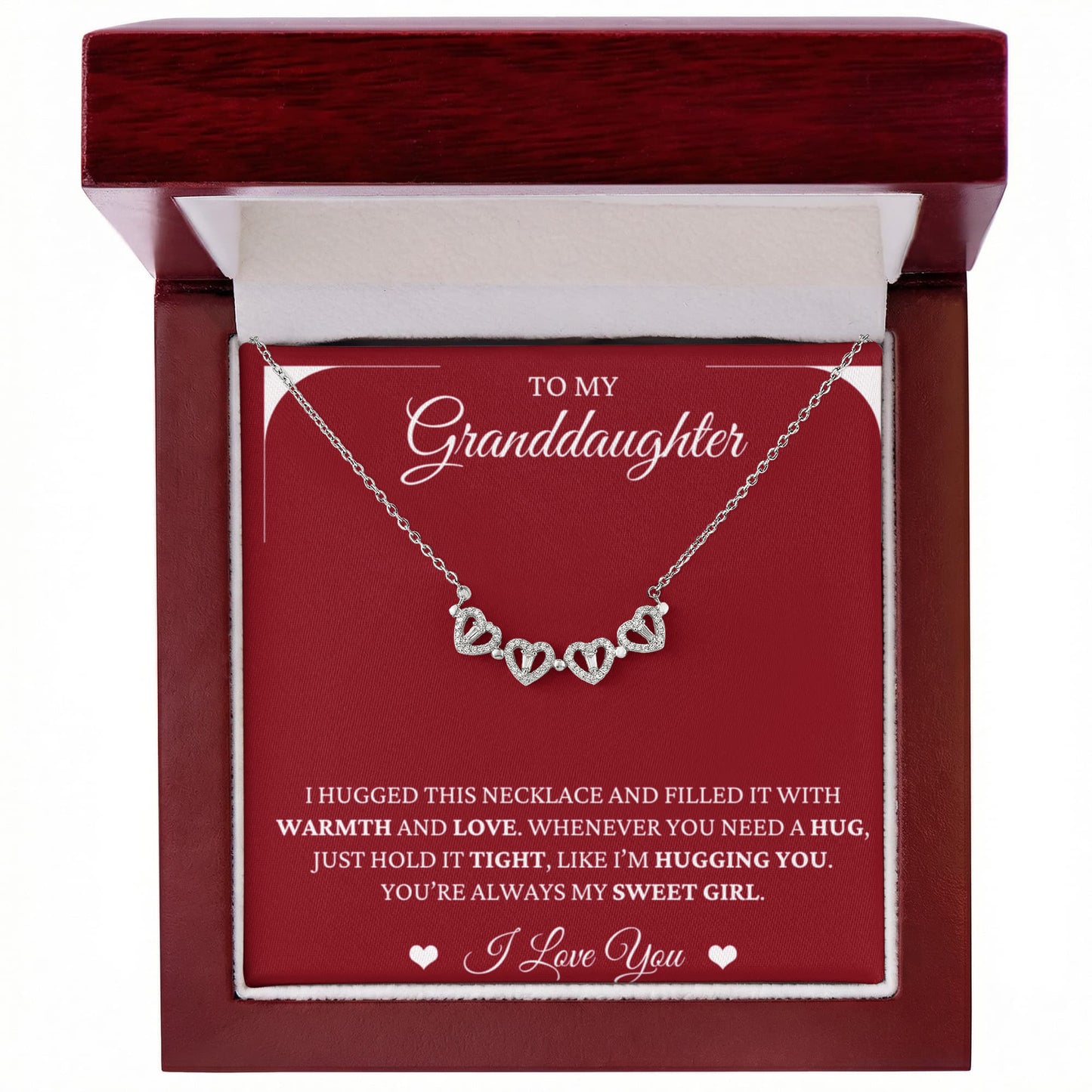 Four Heart Necklace - To My Granddaughter "