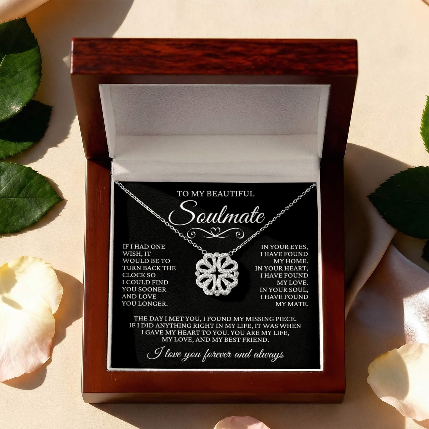Four Heart Necklace - To My Beautiful Soulmate