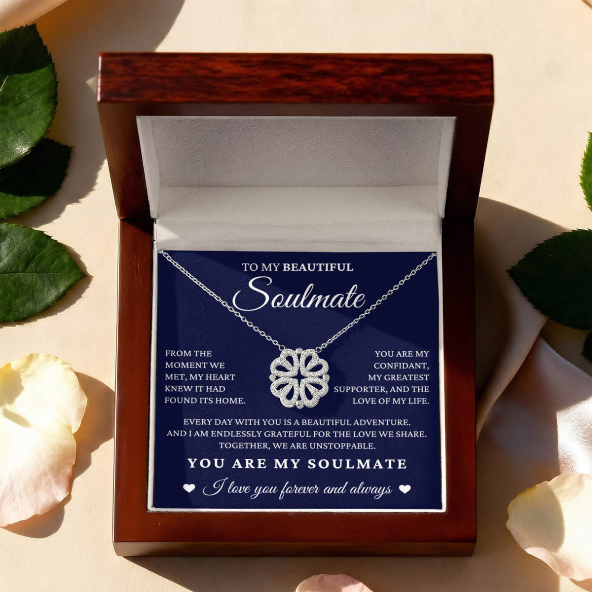 Four Hearts Necklace - To My Beautiful Soulmate "You Are My Confidant"