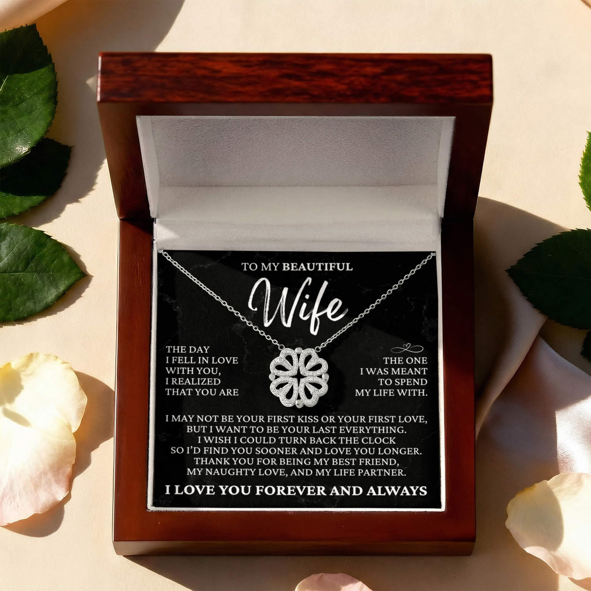 Four Hearts Necklace - To My Beautiful Wife "My Life Partner"
