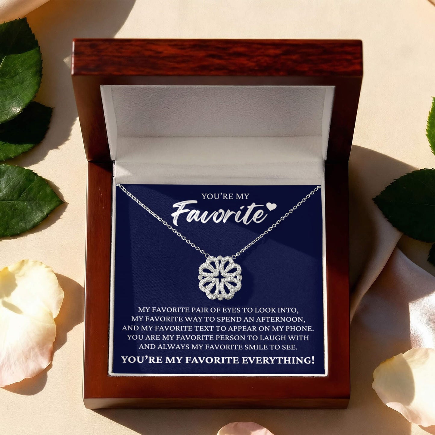 Four Heart Necklace - You're My Favorite