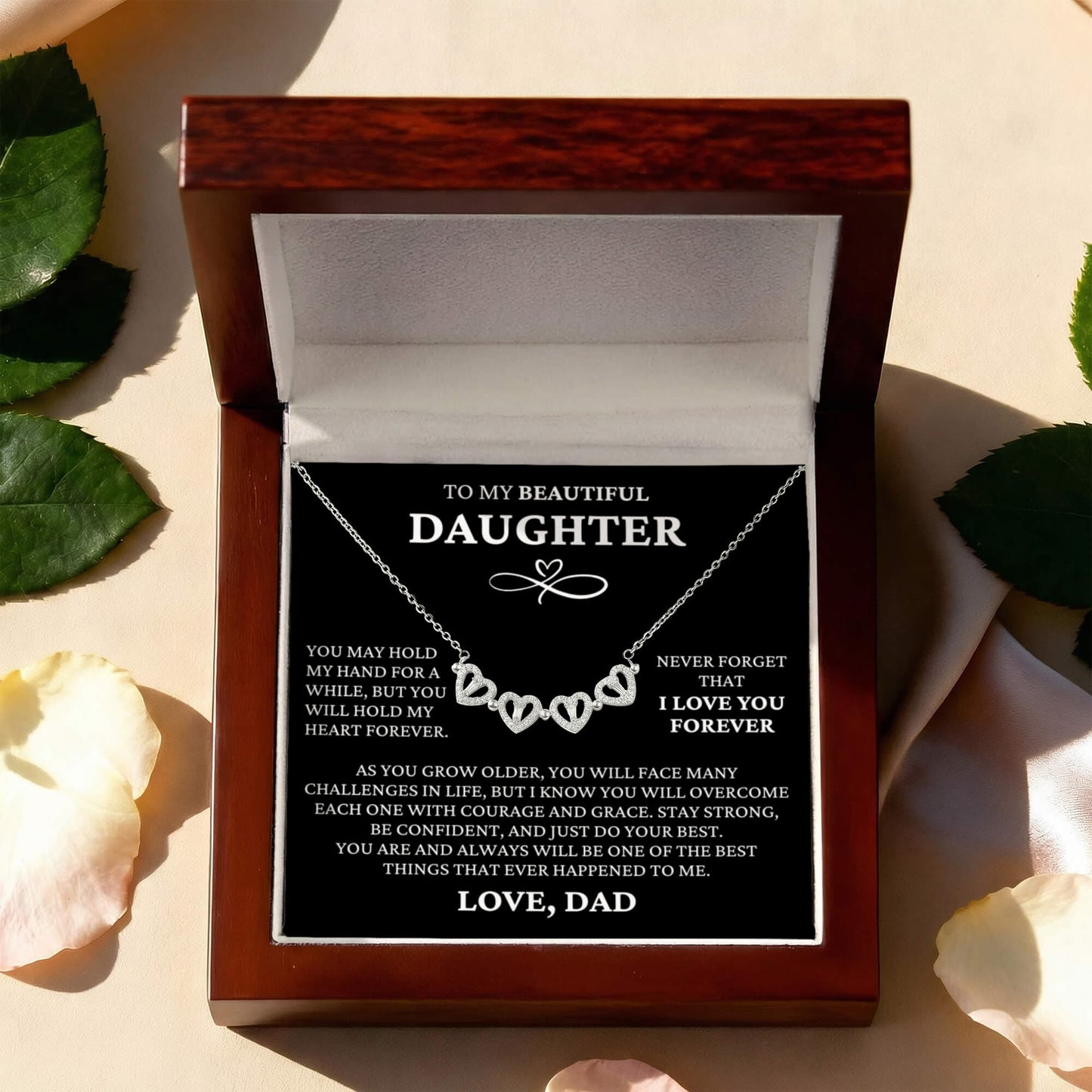 Four Necklace - To My Beautiful Daughter "Just Do Your Best"