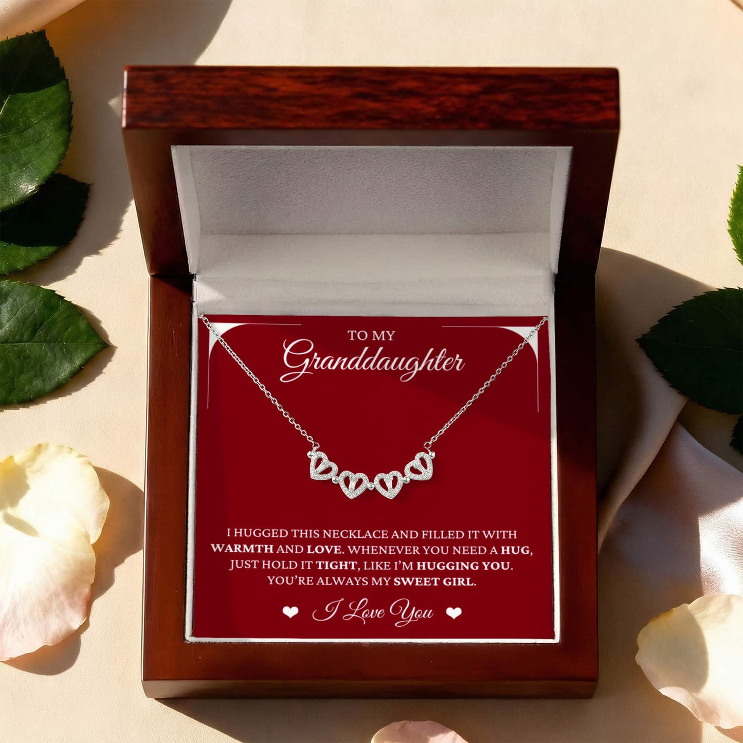 Four Heart Necklace - To My Granddaughter "