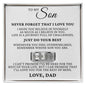 Engraved Men's Ring with Message Card - To My Son "Just Do Your Best"