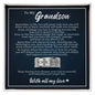 Engraved Men's Ring with Message Card - To My Grandson "You Are Never Alone"
