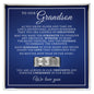 Engraved Men's Ring with Message Card - To Our Grandson "You Are Capable of Greatness"
