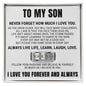 Engraved Men's Ring with Message Card - To My Son "I Believe In You"
