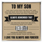 Engraved Men's Ring with Message Card - To My Son "You Are Loved"