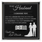Engraved Men's Ring with Message Card - To My Husband "Until My Last Breath"