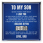 Engraved Men's Ring with Message Card - To My Son "I Believe In You"