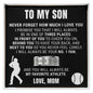 Engraved Men's Ring with Message Card - To My Son "I Will Always Be Your No. 1 Fan"