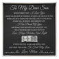 Engraved Men's Ring with Message Card - To My Son "I Am So Proud of You"