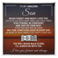 Engraved Men's Ring with Message Card - To My Son "Just Do Your Best"