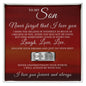 Engraved Men's Ring with Message Card - To My Son "Never Forget That I Love You"