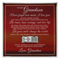 Engraved Men's Ring with Message Card - To My Grandson "Let Your Smile Change The World"