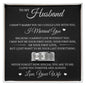 To My Husband- Engraved Men's Ring with Message Card "I Cannot Live Without You"