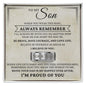 Engraved Men's Ring with Message Card - To My Son "I Believe In You"
