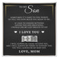 Engraved Men's Ring with Message Card - To My Son "I Love You"