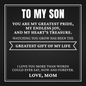 Engraved Men's Ring with Message Card - To My Son "Greatest Gift Of My Life"