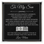 Engraved Men's Ring with Message Card - To My Son