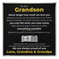 Engraved Men's Ring with Message Card - To Our Grandson "We Are Always proud Of You"