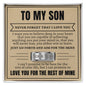 Engraved Men's Ring with Message Card - To My Son "Never Forget That I Love You"