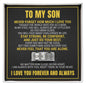 Engraved Men's Ring with Message Card - To My Son "Never Feel That You Are Alone"