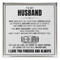 Engraved Men's Ring with Message Card - To My Husband "You Are My Life"