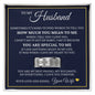 To My Husband - Engraved Men's Ring With Message Card “You Are Special To Me”