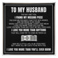 Engraved Men's Ring with Message Card - To My Husband "I Found My Missing Piece"