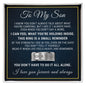 Engraved Men's Ring with Message Card - To My Son "You Don't Have To Do It All Alone"