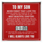 Engraved Men's Ring with Message Card - To My Son "I Will Always Love You"