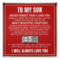 Engraved Men's Ring with Message Card - To My Son "Never Forget That I Love You"