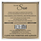 Engraved Men's Ring with Message Card - To My Son "Always Remember"