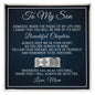 Engraved Men's Ring with Message Card - To My Son "Beautiful Chapters"
