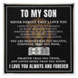 Engraved Men's Ring with Message Card - To My Son "Believe In Yourself"