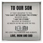 Engraved Men's Ring with Message Card - To My Son "I Am The Storm"